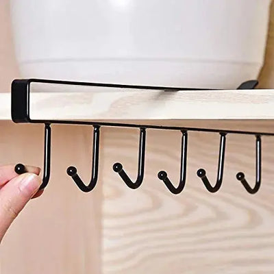 Buy 6 Hooks Multifunctional Metal Organizer Hanger Qatar