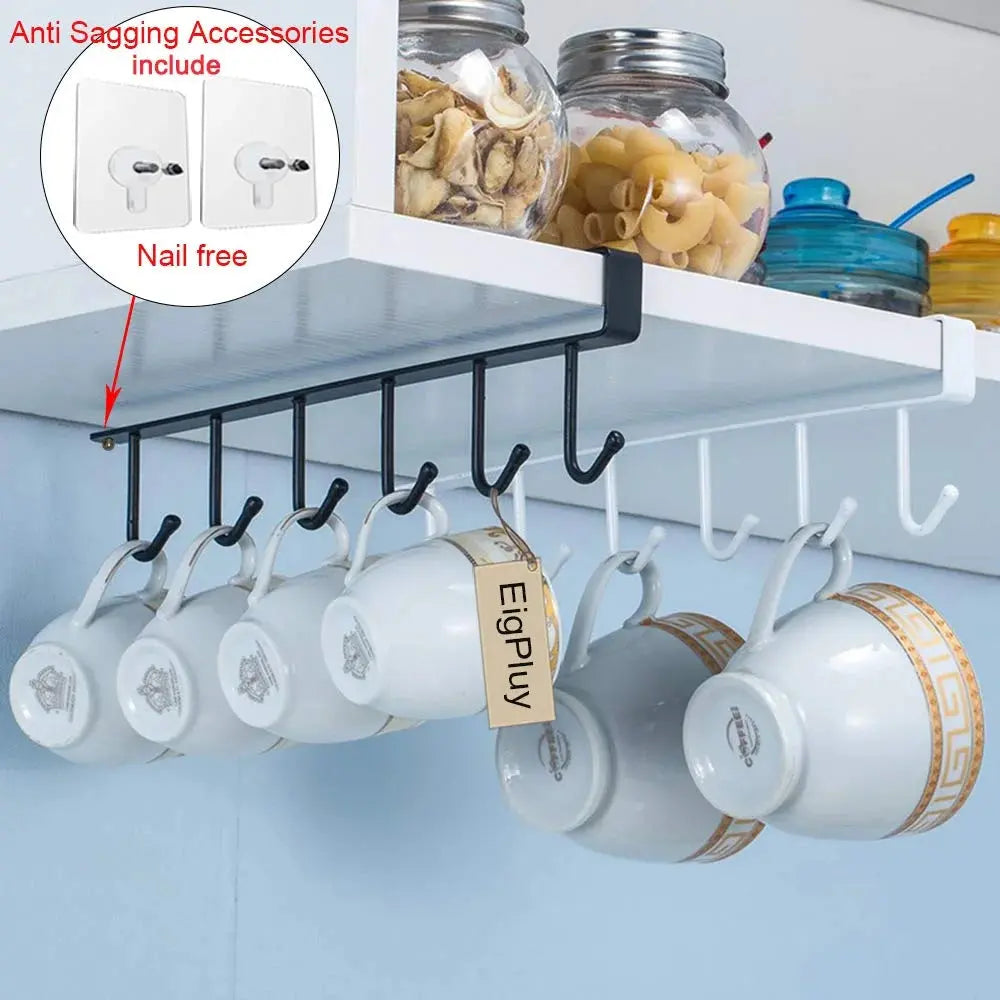 Buy 6 Hooks Multifunctional Metal Organizer Hanger Qatar