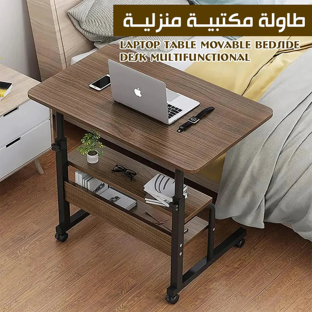 Buy Bedside Laptop Desk with Storage Shelves in Qatar!