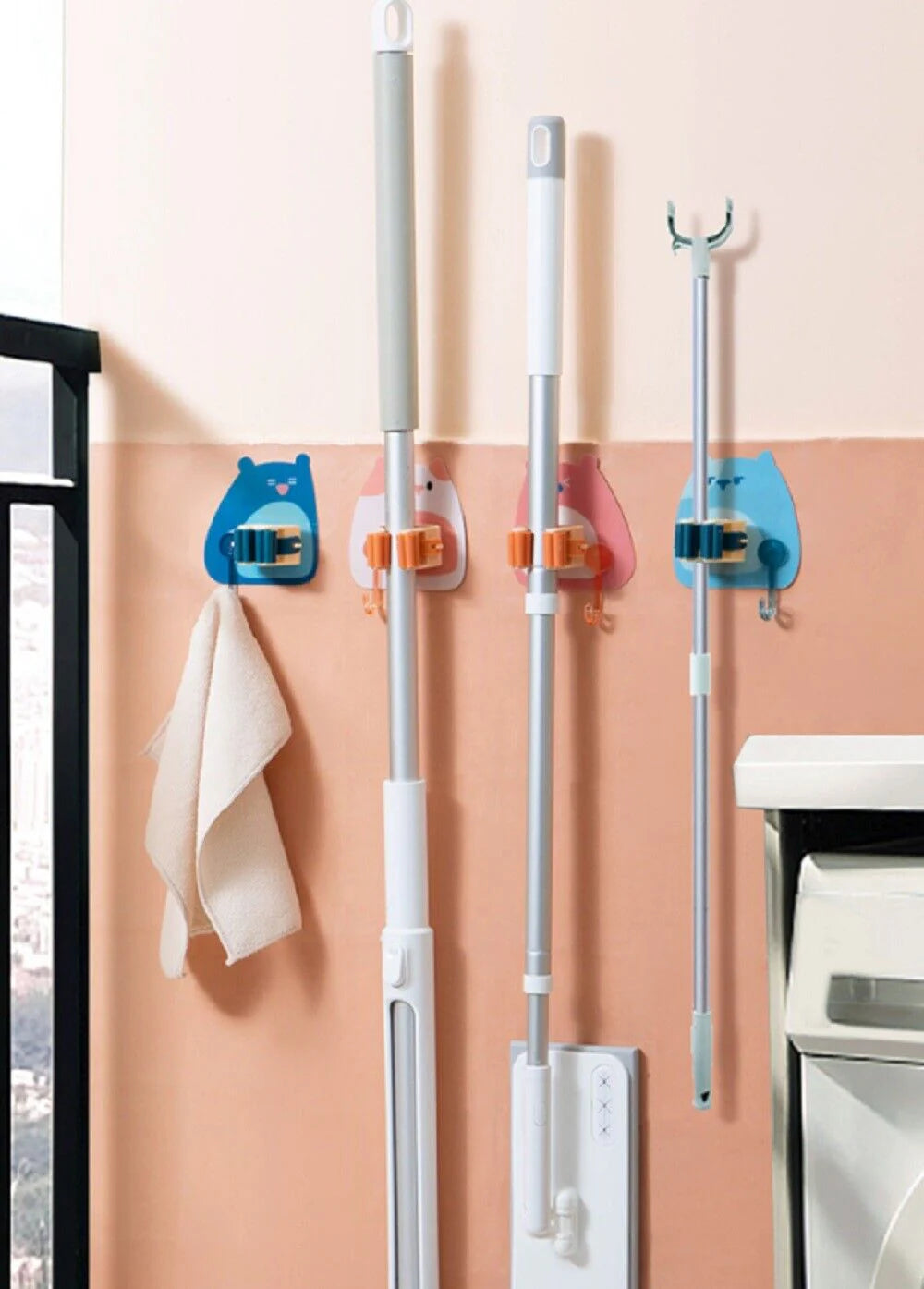 Buy Cartoon Wall Mount Mop Holder Price Online in Qatar
