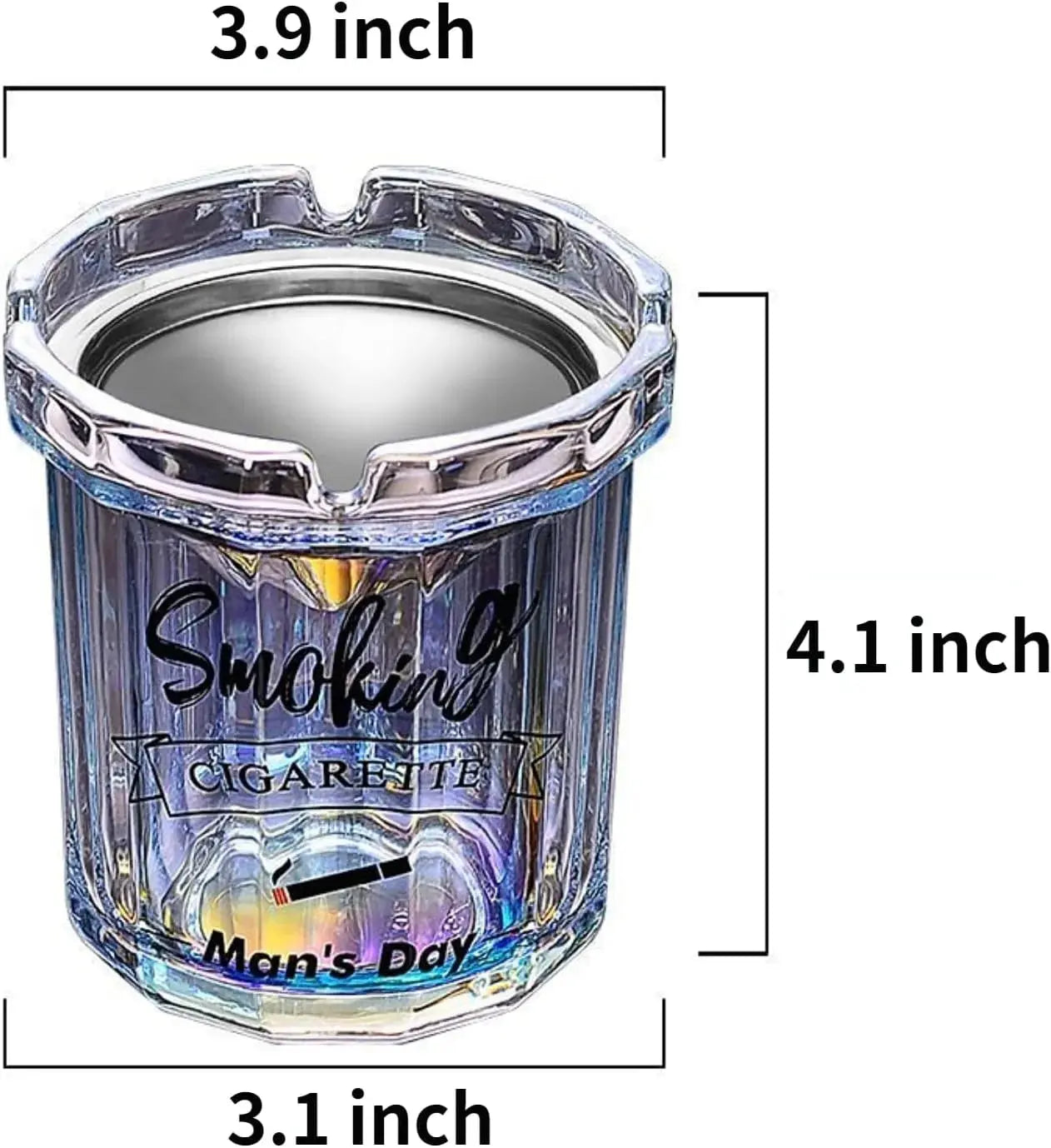 Buy  Cigarette Glass Ashtray with Lid Price Online Qatar