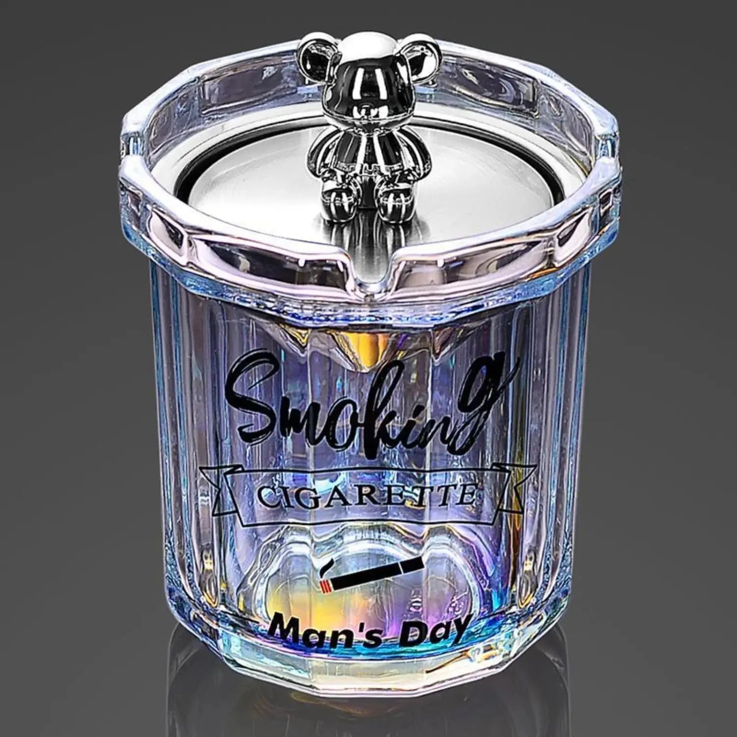 Buy  Cigarette Glass Ashtray with Lid Price Online Qatar