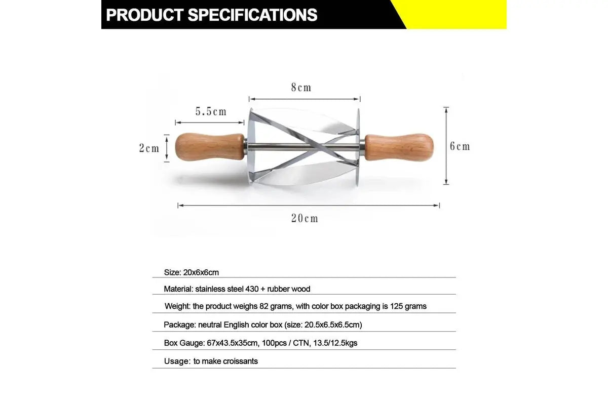 Buy Croissant Roller Cutter Stainless Steel Price Qatar