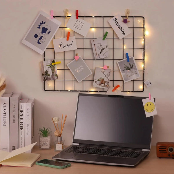 Buy DIY wire wall grid panel, hanging pin board Qatar!