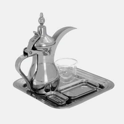 Buy Deem Arabic Coffee Serving Set – Silver Price Qatar