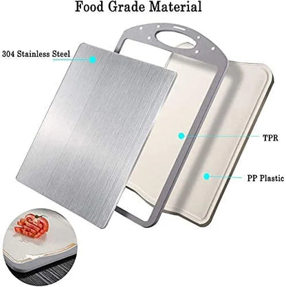Buy Double-Sided Stainless Steel Cutting Board Price Qatar
