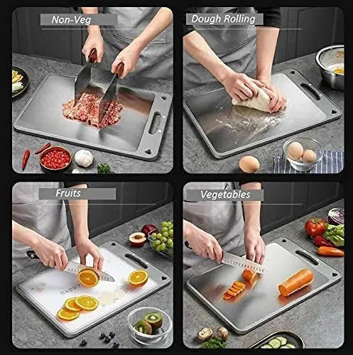 Buy Double-Sided Stainless Steel Cutting Board Price Qatar