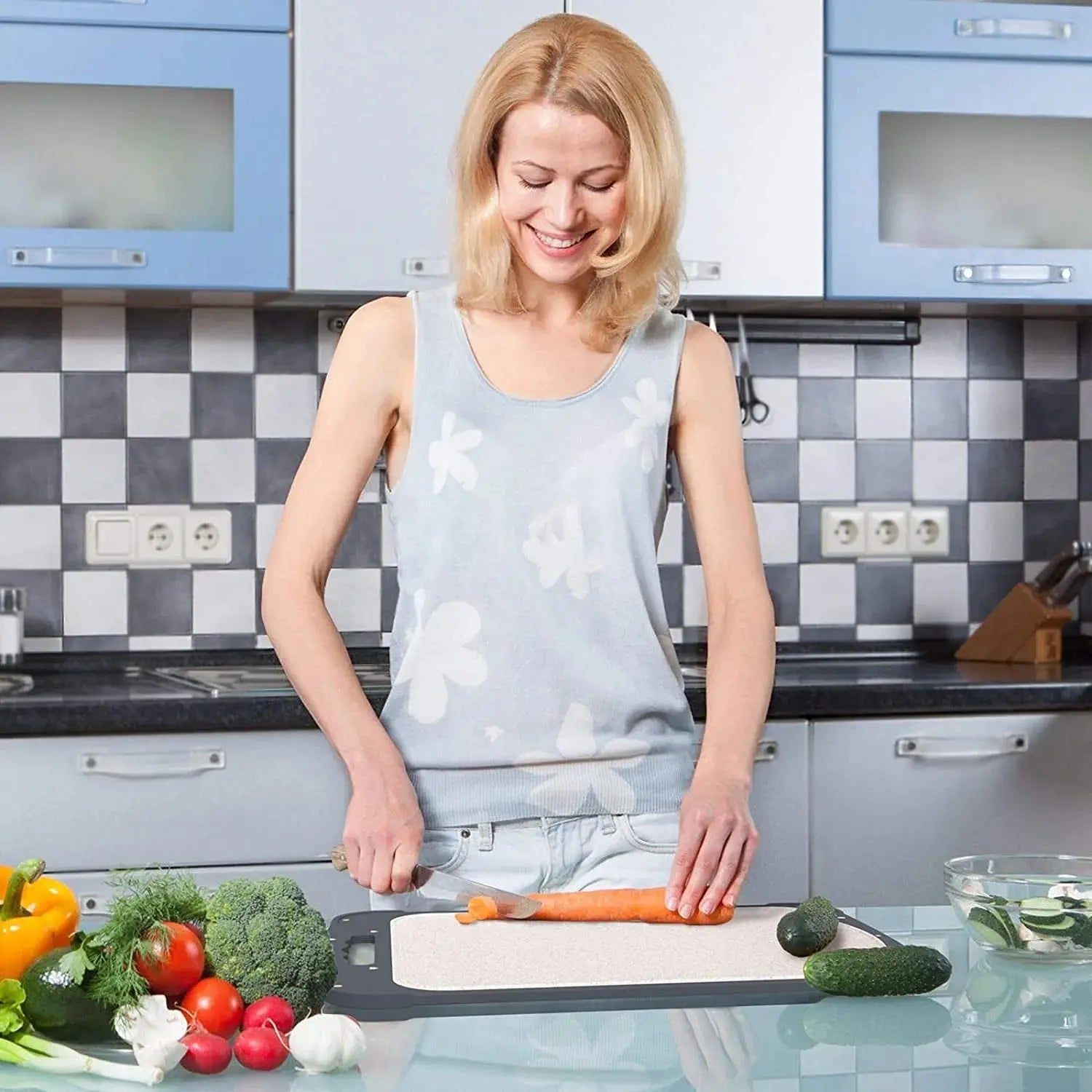 Buy Double-Sided Stainless Steel Cutting Board Price Qatar