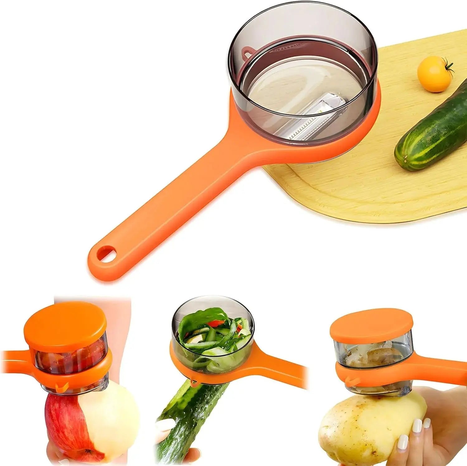 Buy Double-Sided Vegetable Peeler with Container Qatar!