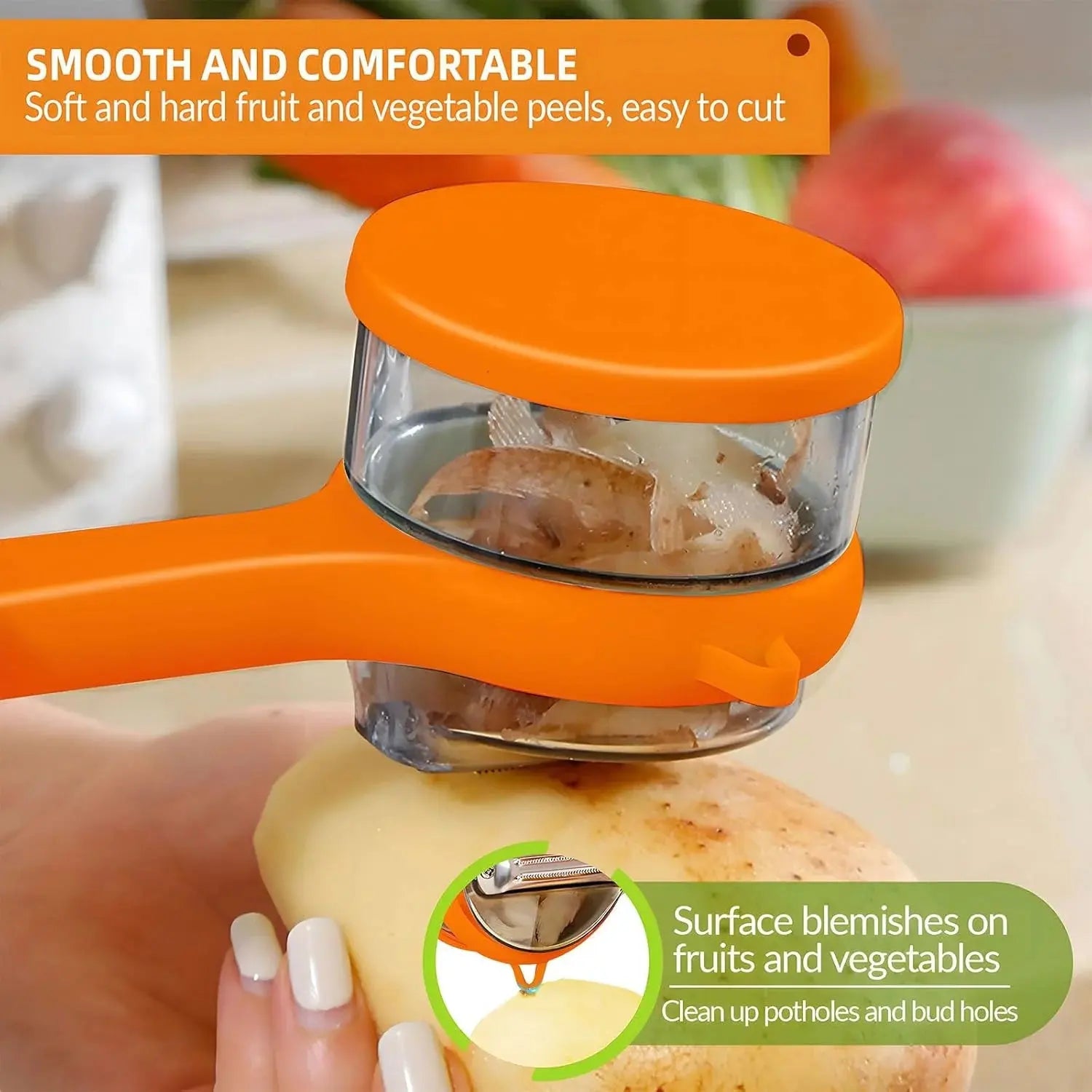 Buy Double-Sided Vegetable Peeler with Container Qatar!