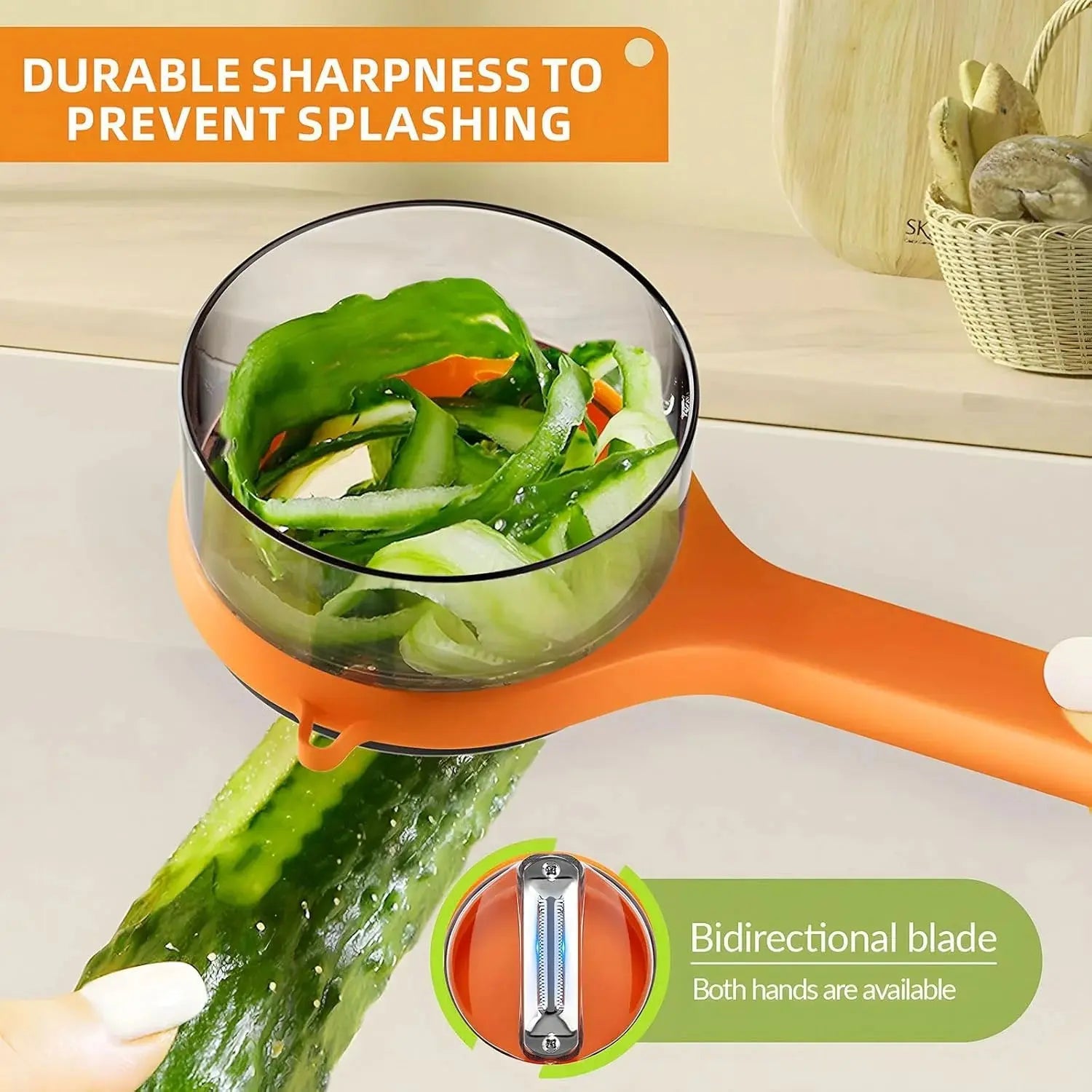 Buy Double-Sided Vegetable Peeler with Container Qatar!