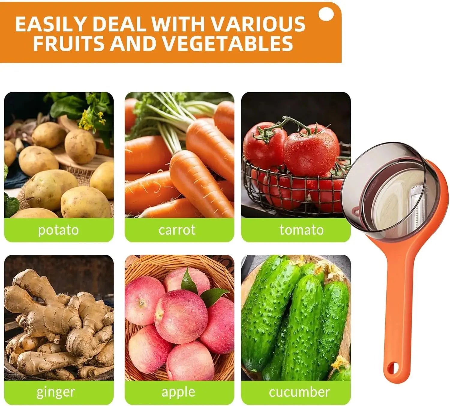 Buy Double-Sided Vegetable Peeler with Container Qatar!