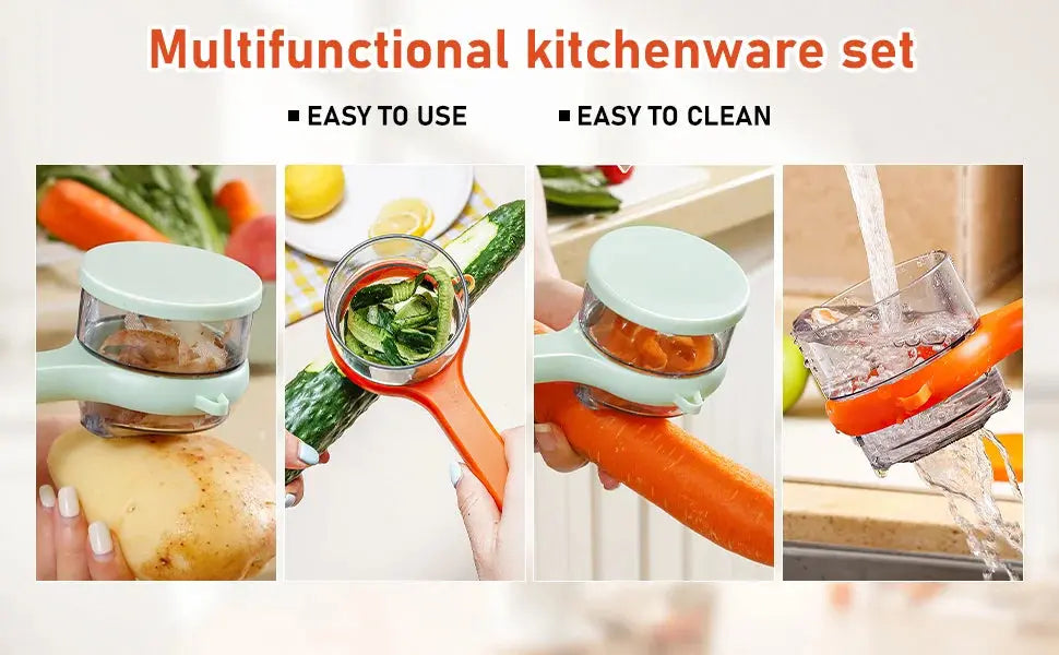 Buy Double-Sided Vegetable Peeler with Container Qatar!