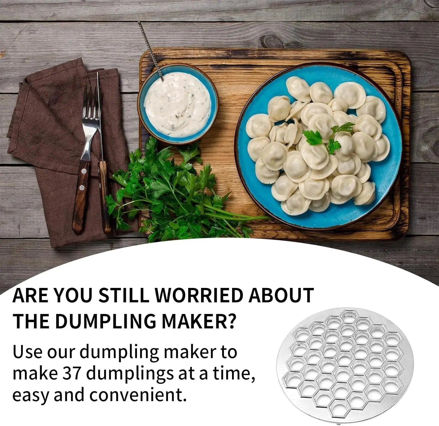 Buy Dumpling Maker Qatar - 37-Hole Mold for Quick Snacks