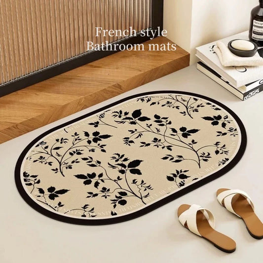 Buy Floral Bathroom Rug Qatar - Stylish Non-Slip Mat