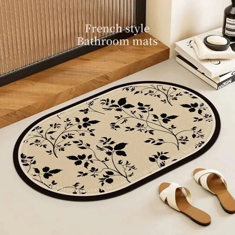 Buy Floral Bathroom Rug Qatar - Stylish Non-Slip Mat