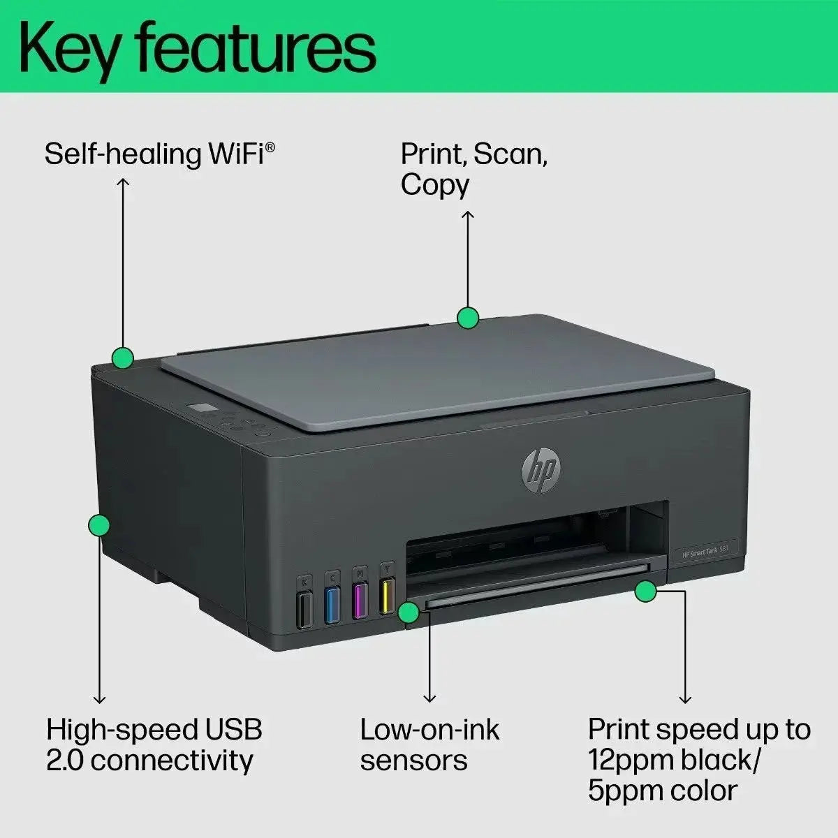 Buy HP Smart Tank 581 All-in-One Printer Online Qatar!