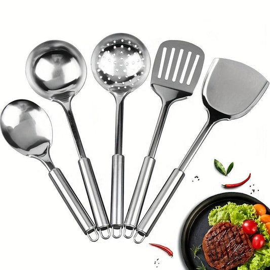 kitchen utensil Set with 5 Pieces :Thickened Cooking Spatula Set front view