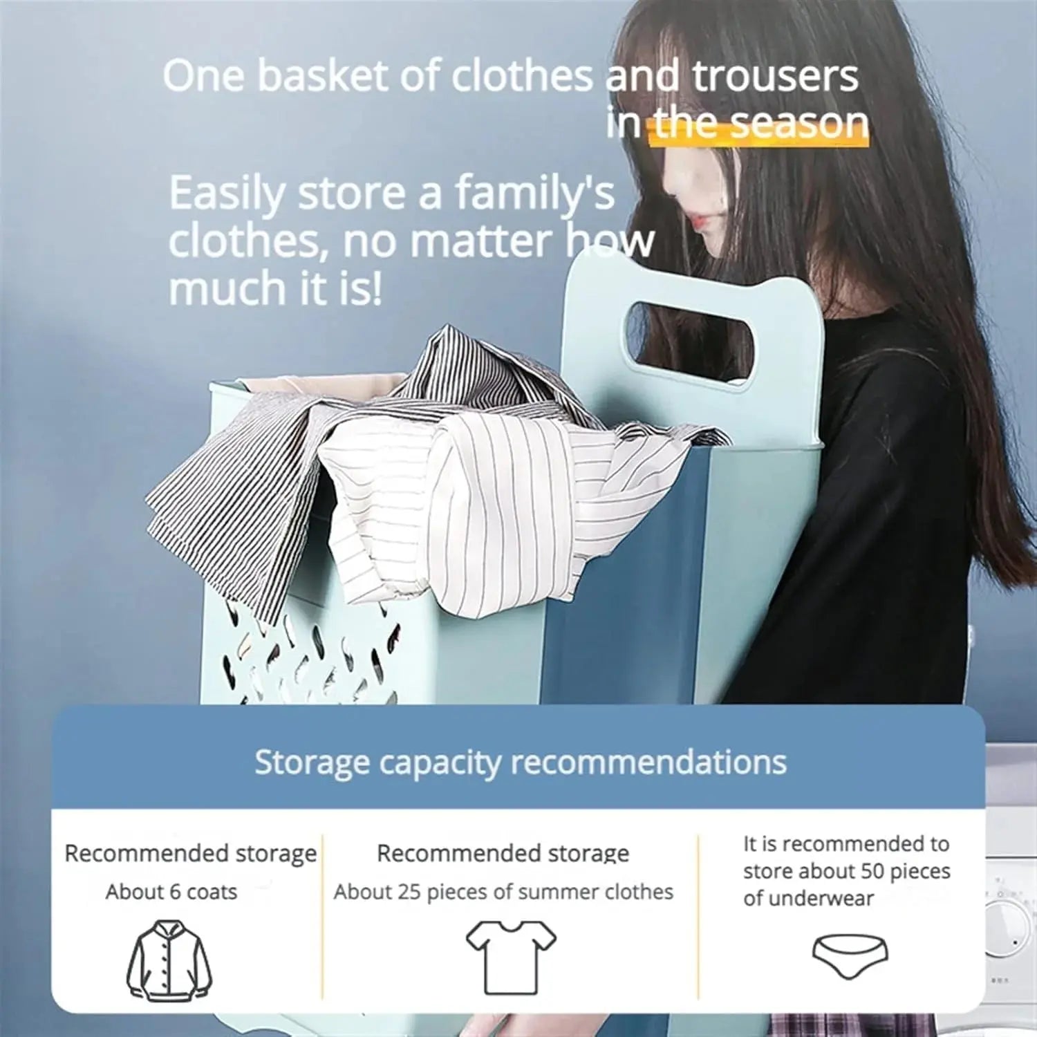 Buy Laundry Storage Basket with Hanger Online in Qatar