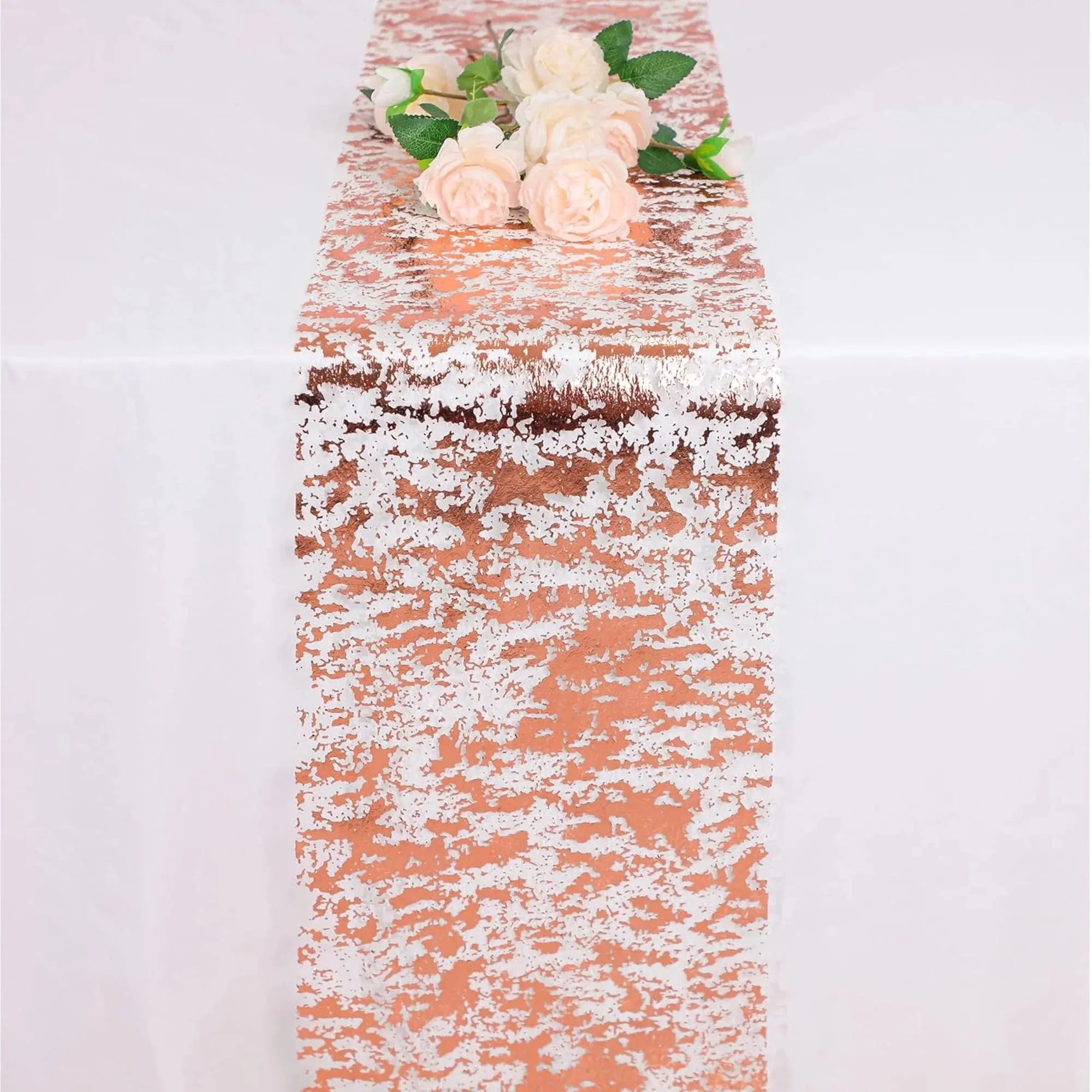 Buy Linen Table Runner with Golden Foil Price in Qatar