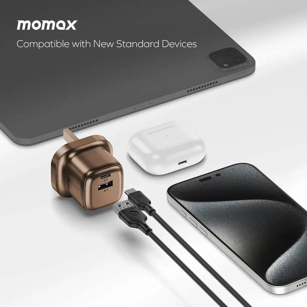 Buy MOMAX 1-Charge GaN 30W 2-Port Charger in Qatar | fast charging