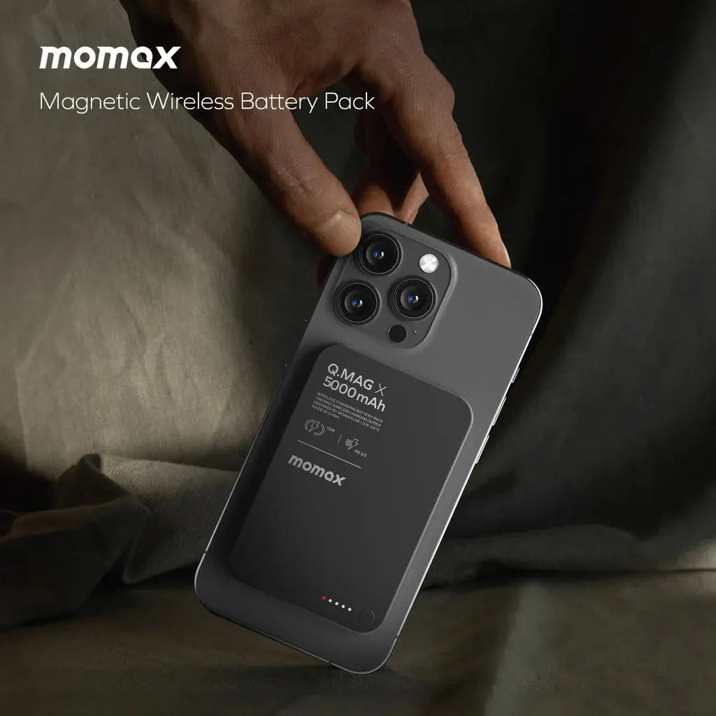 Buy MOMAX Wireless Power Bank 5000mAh Qatar | Fast Charging & Magsafe