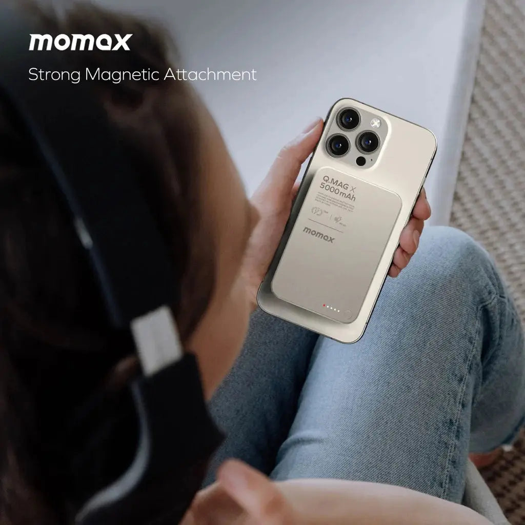 Buy MOMAX Wireless Power Bank 5000mAh Qatar | Fast Charging & Magsafe