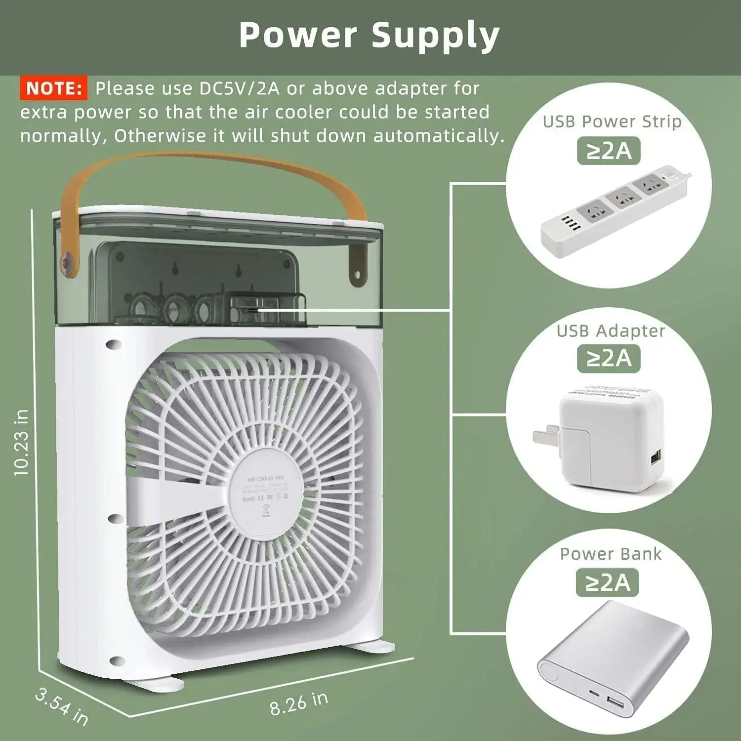 Buy Mini Air Cooler & Humidifier - Portable Fan Qatar