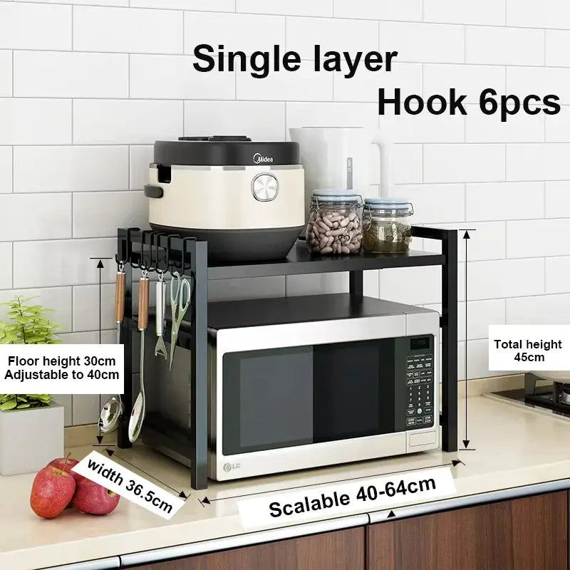 Buy Multi-Layer Micro-Oven Organizer Storage Rack Qatar