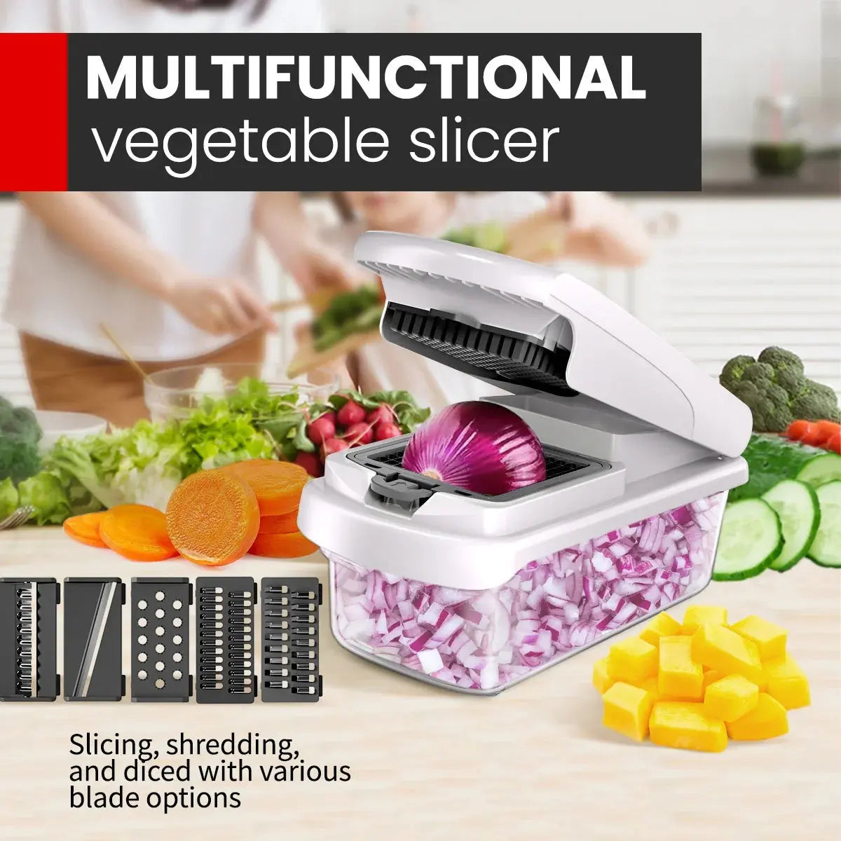 Buy Multifunctional Vegetable Cutter & Slicer Qatar
