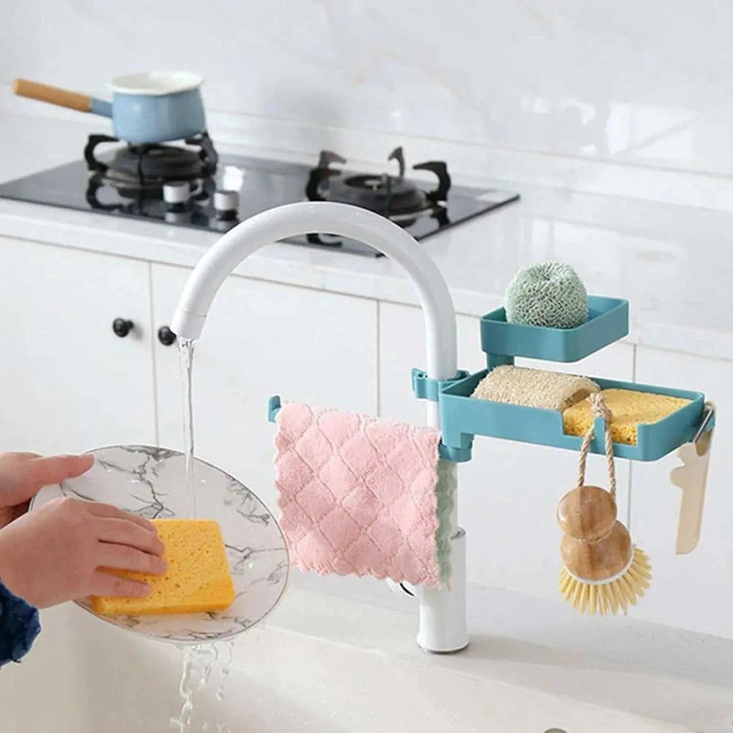 Buy Rotating Faucet Rack – Double-Layer Drain Storage