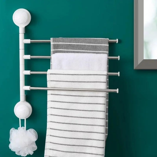 Buy Rotating Wall Towel Rack with Suction Cups Qatar