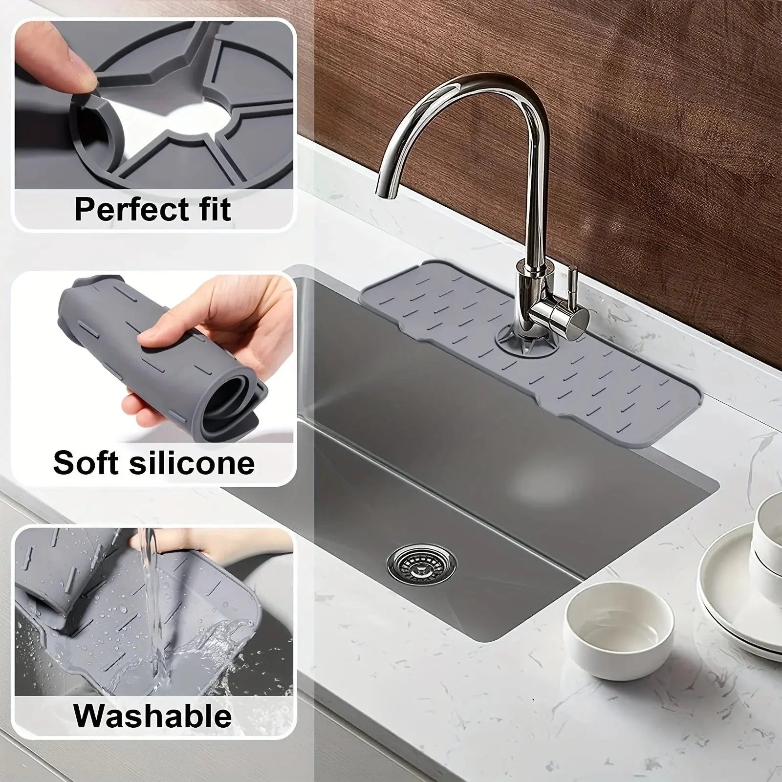 Buy Silicone Faucet Drainer Mat-Sink Protector Qatar!