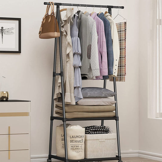 Buy Stainless Steel Garment Rack with Coat Hanger Qatar 