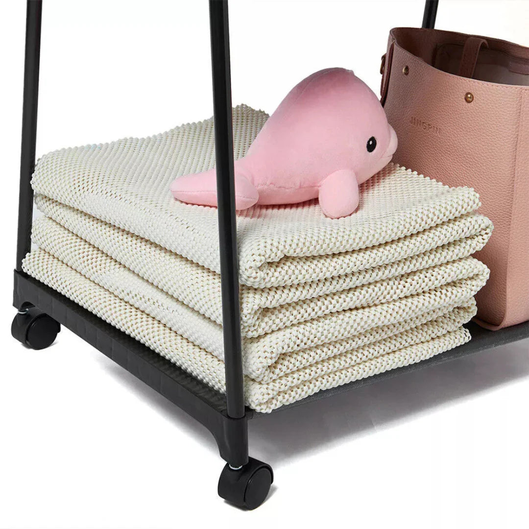 Buy Stainless Steel Garment Rack with Coat Hanger Qatar 