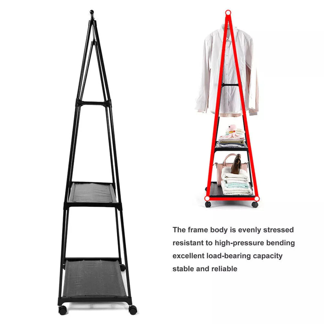 Buy Stainless Steel Garment Rack with Coat Hanger Qatar 