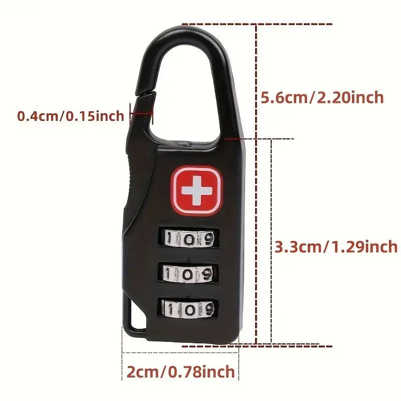 Buy Travel Padlock 3-digit combination for Luggage Qatar
