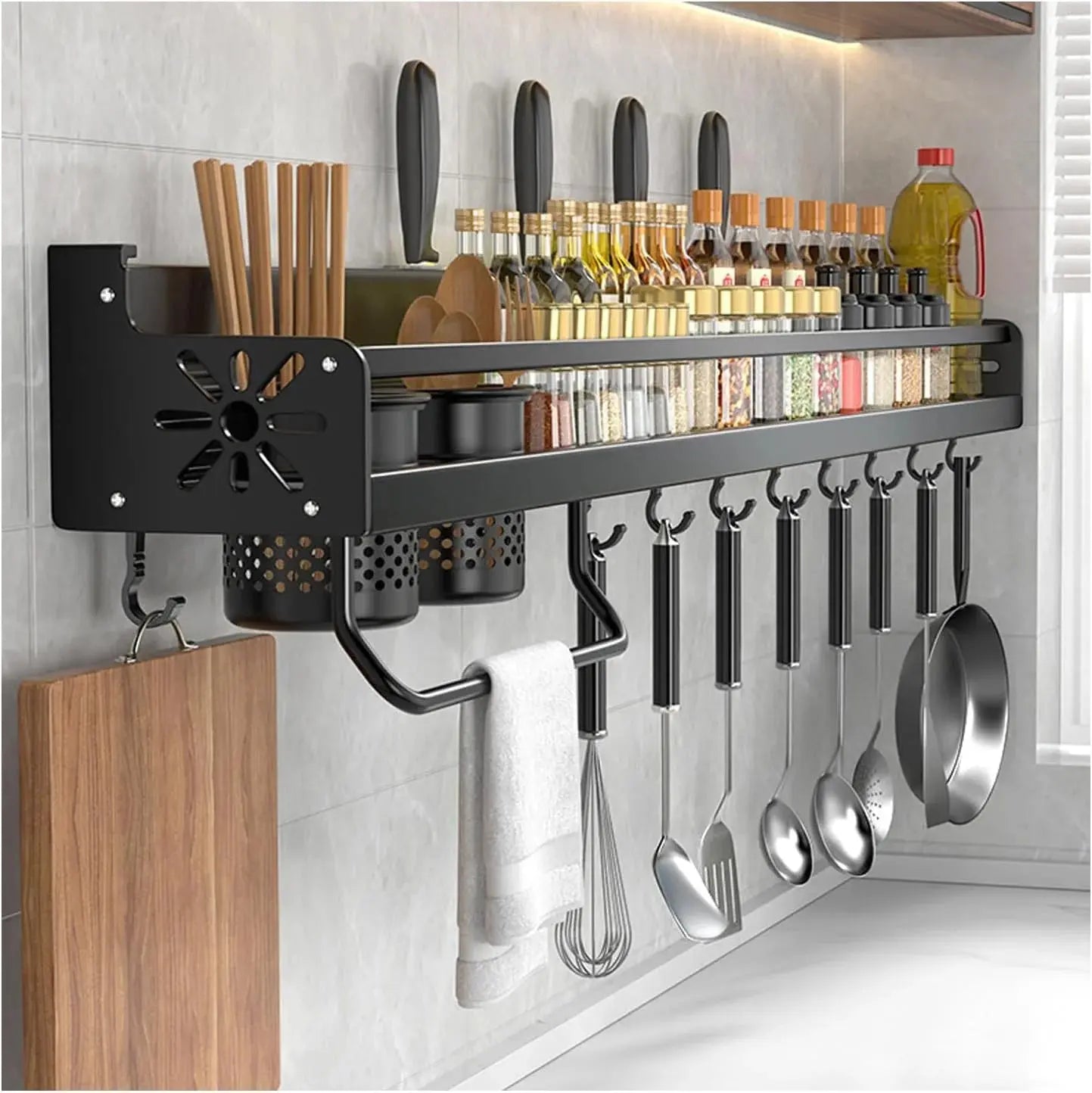 Buy Wall Mounted Spice Rack with Hooks Price in Qatar!