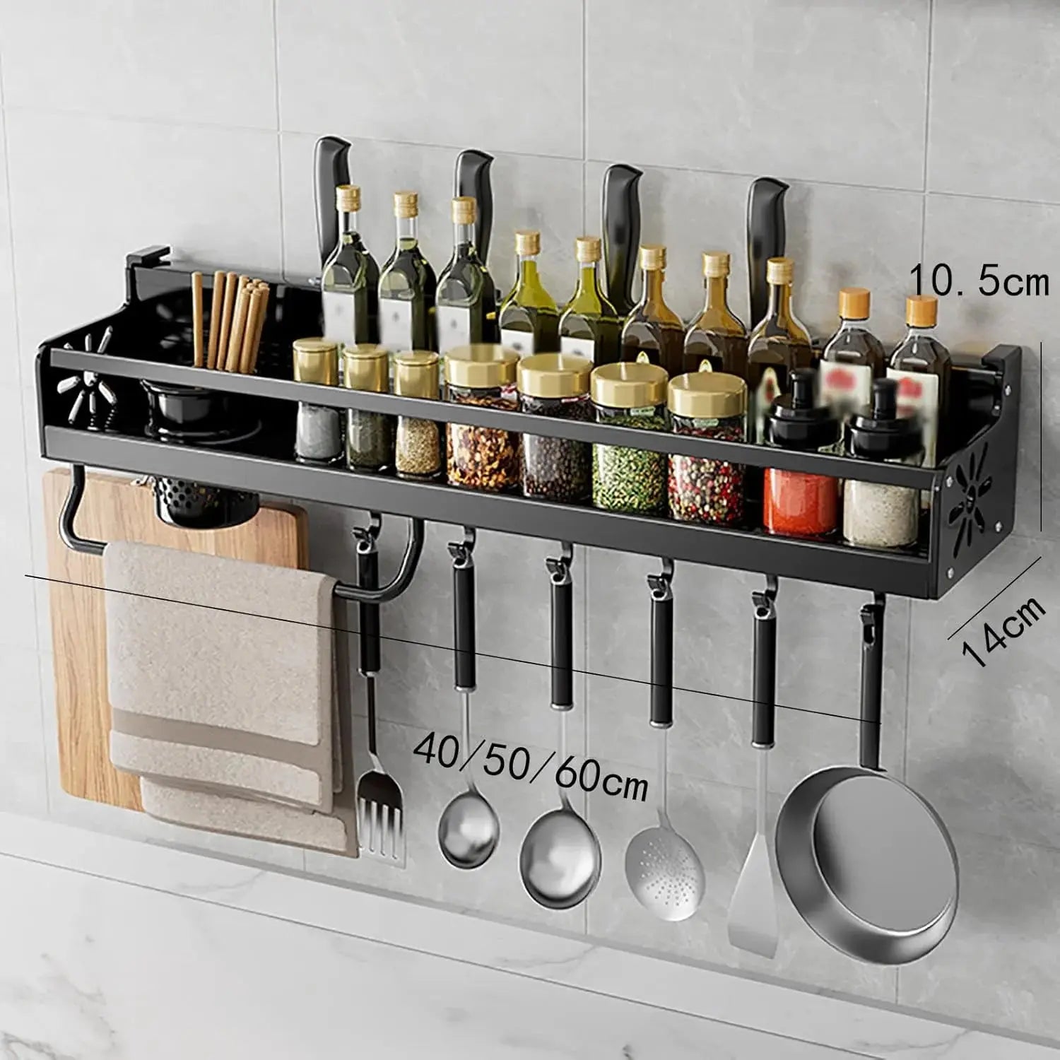 Buy Wall Mounted Spice Rack with Hooks Price in Qatar!