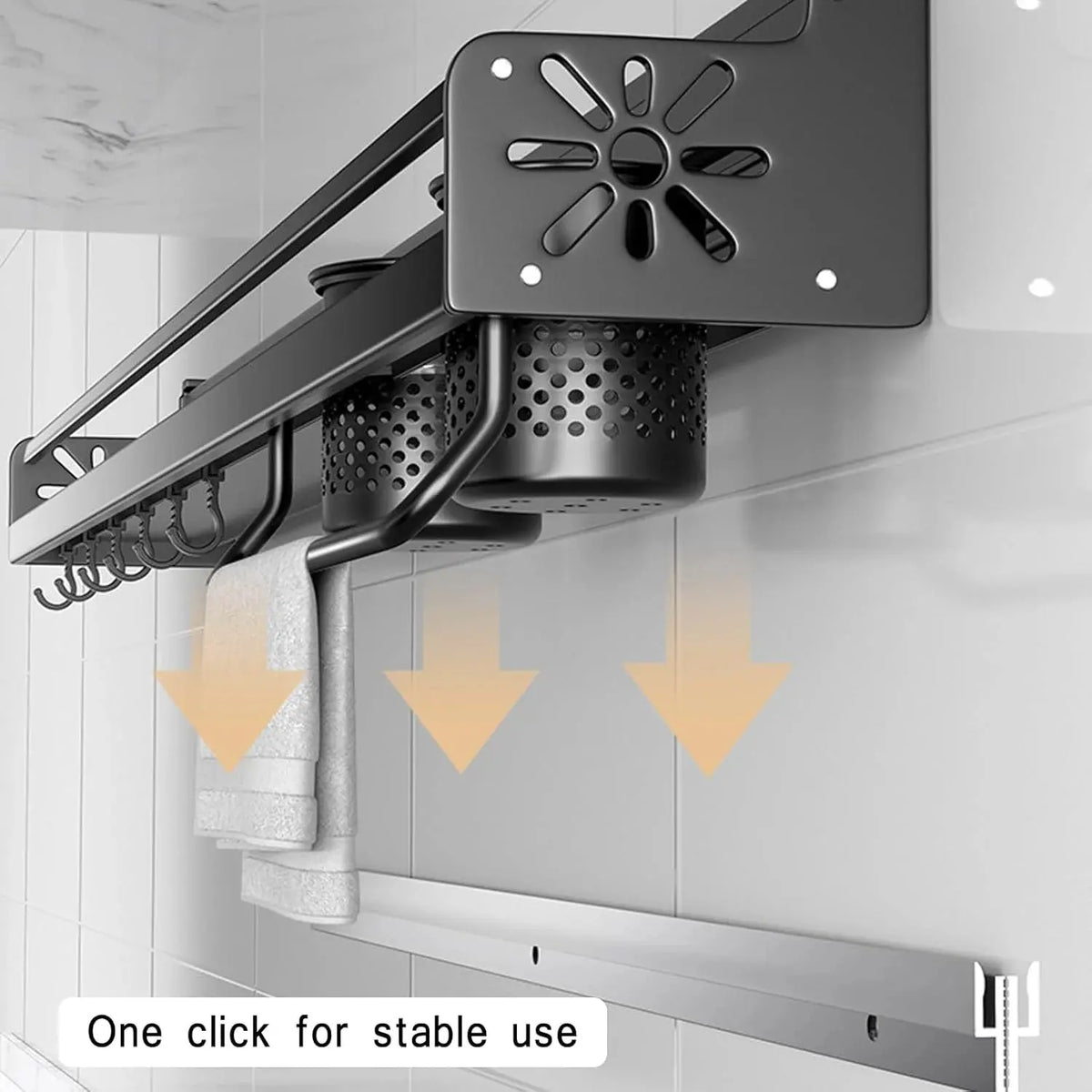 Floating Spice Racjs Wall Mount Floating Kitchen Spice Rack with Hooks Qatar