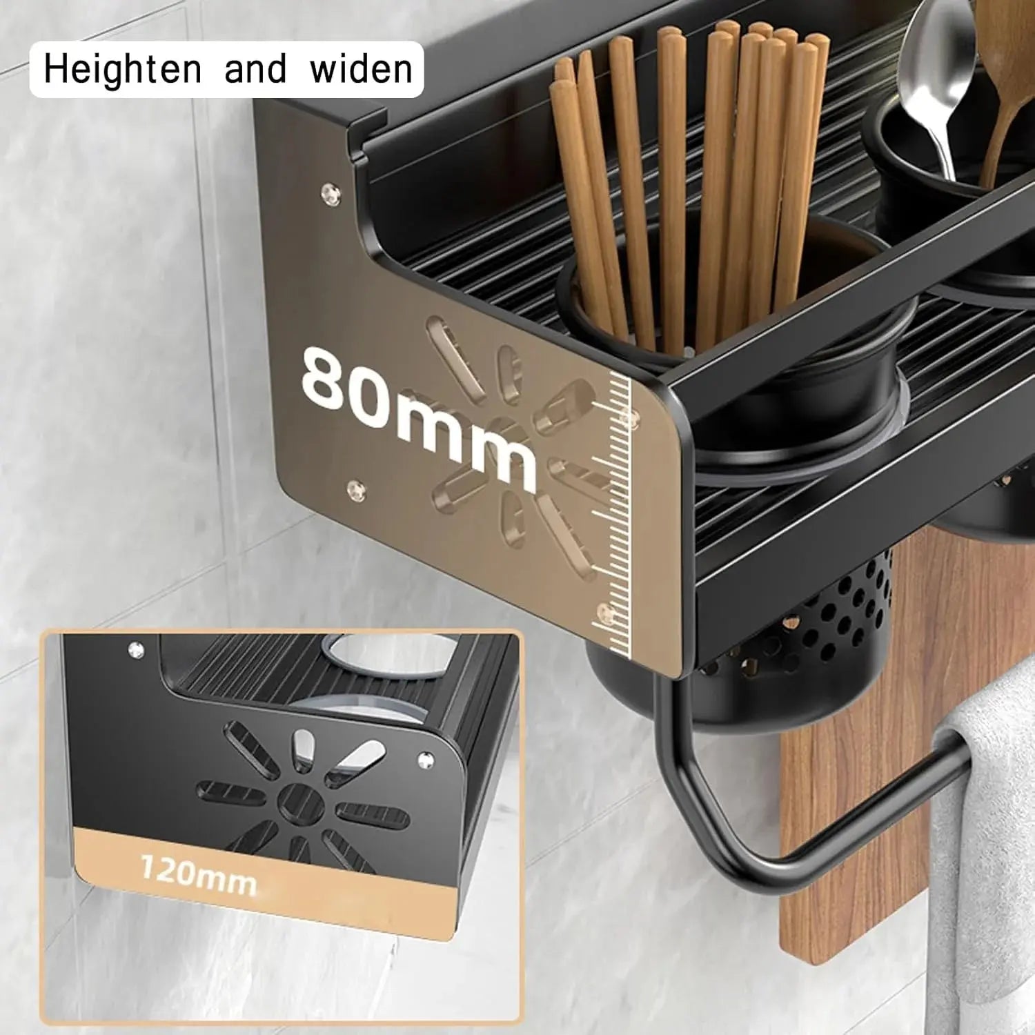 Buy Wall Mounted Spice Rack with Hooks Price in Qatar!