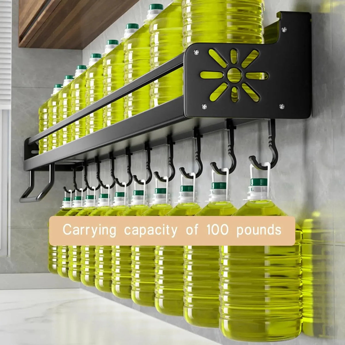 Floating Spice Racjs Wall Mount Floating Kitchen Spice Rack with Hooks Qatar