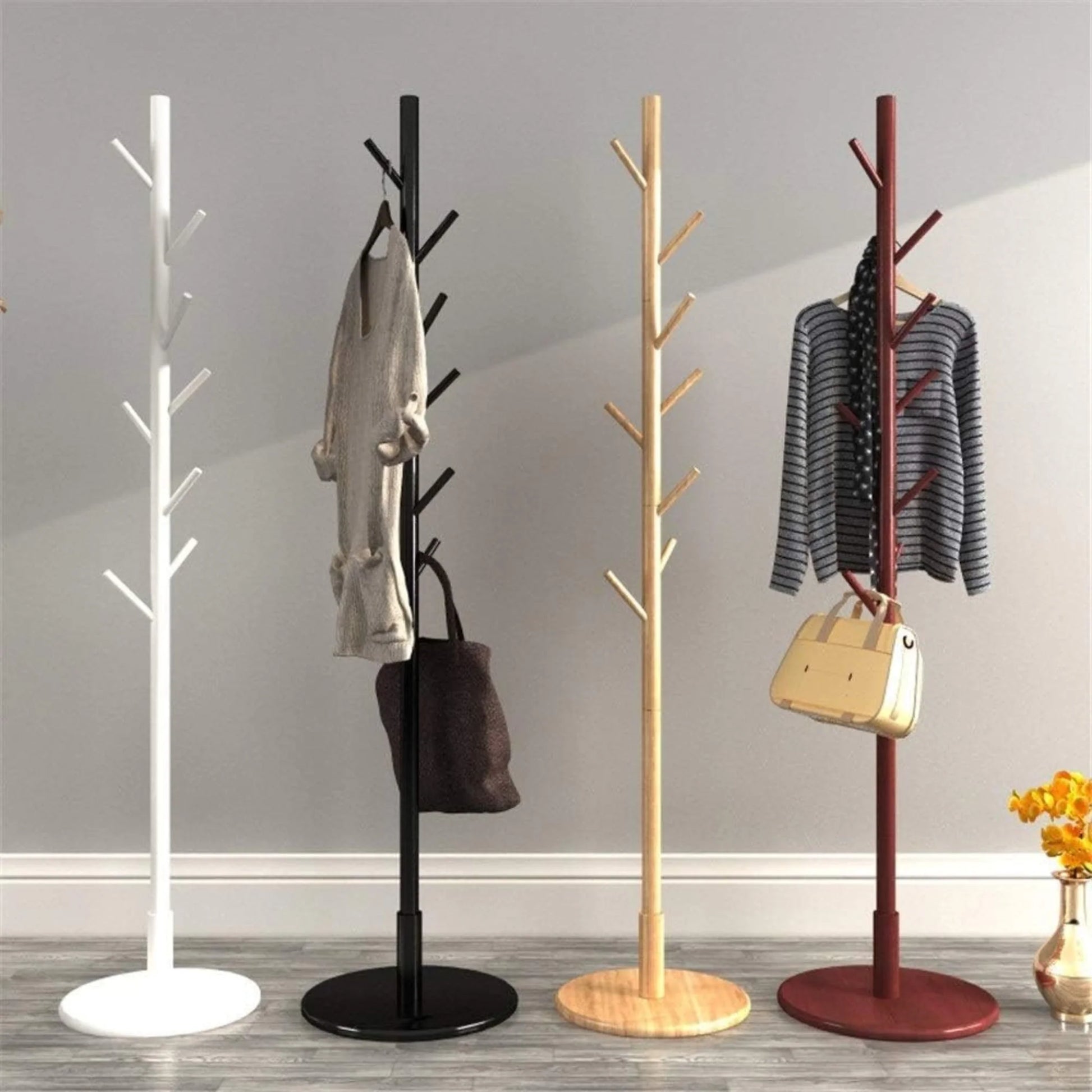 Buy Wooden Coat Hanger Clothes Stand  in Qatar Today!