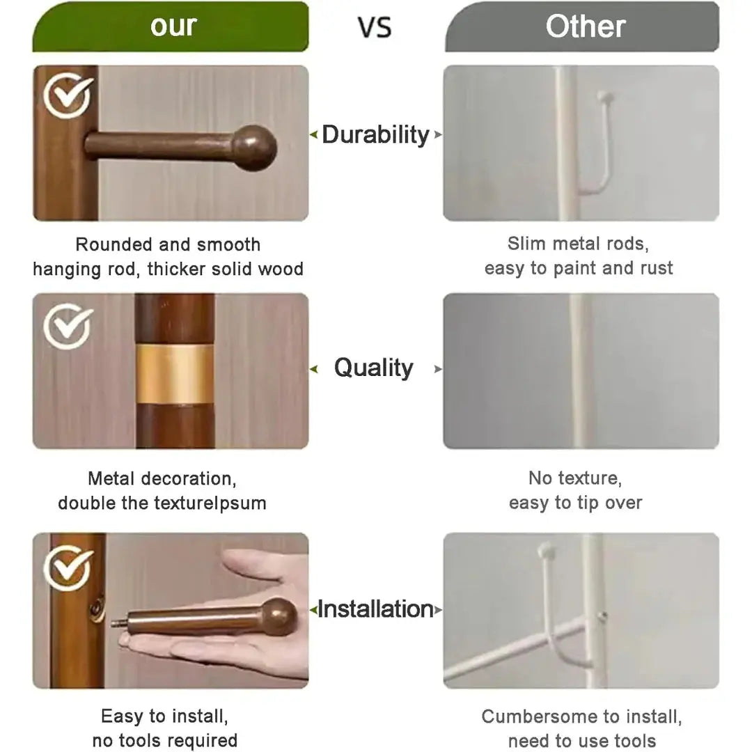 Buy Wooden Hall Tree Organizer with Hooks in Qatar!