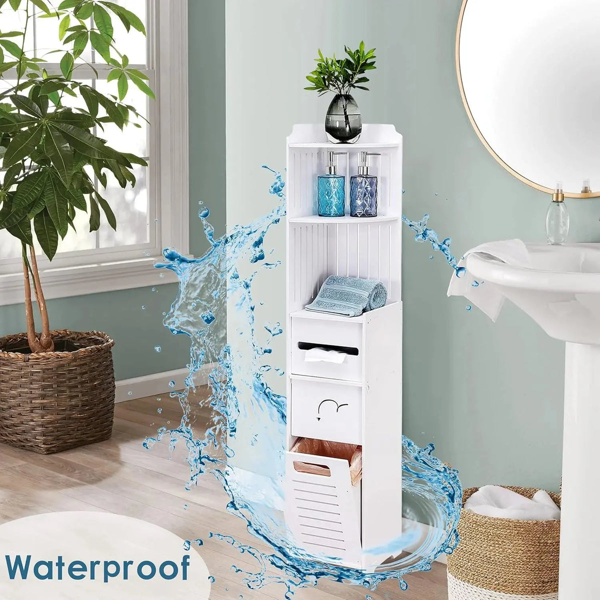 Bathroom Storage Cabinet Shelf Organizer Price Qatar