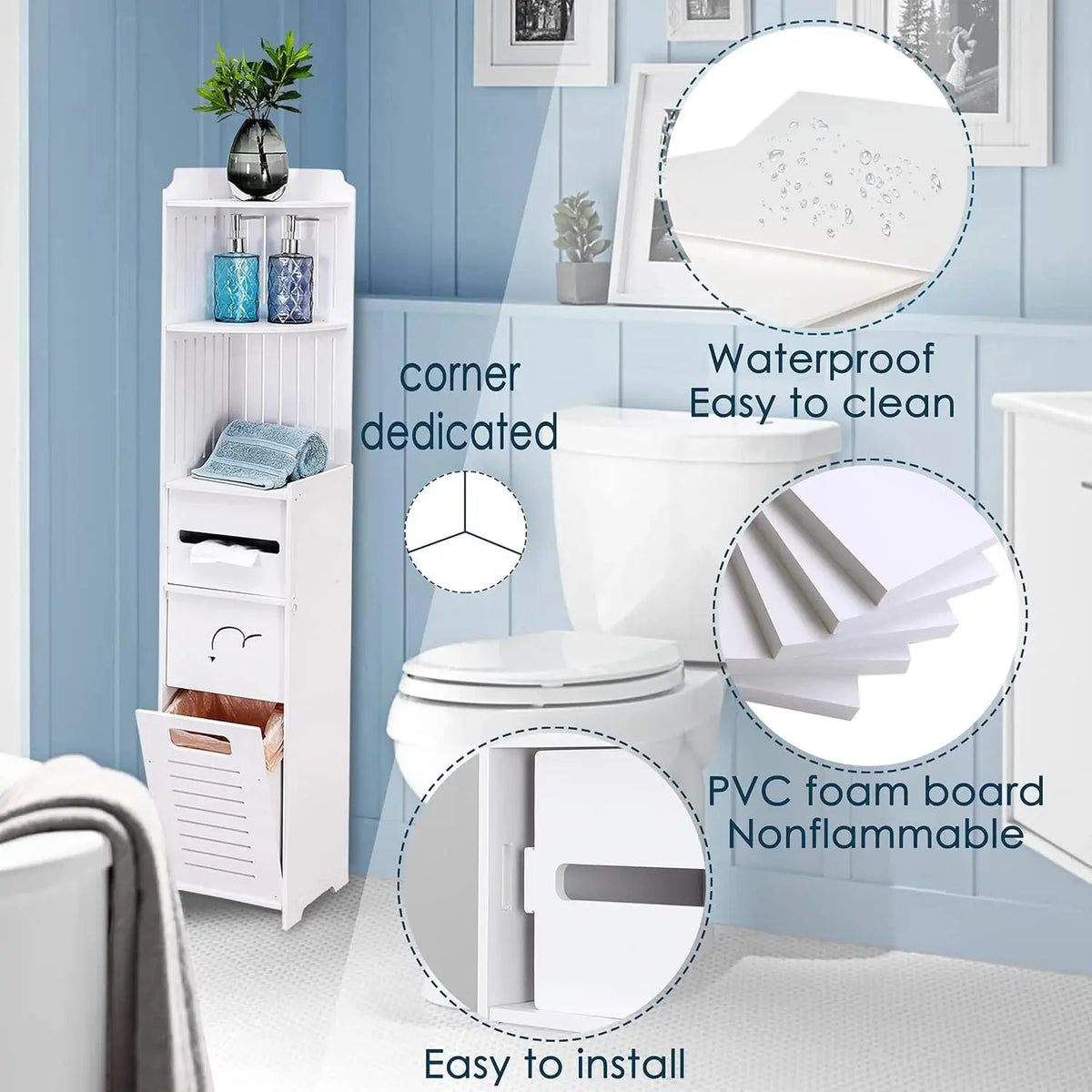 Bathroom Storage Cabinet Shelf Organizer Price Qatar
