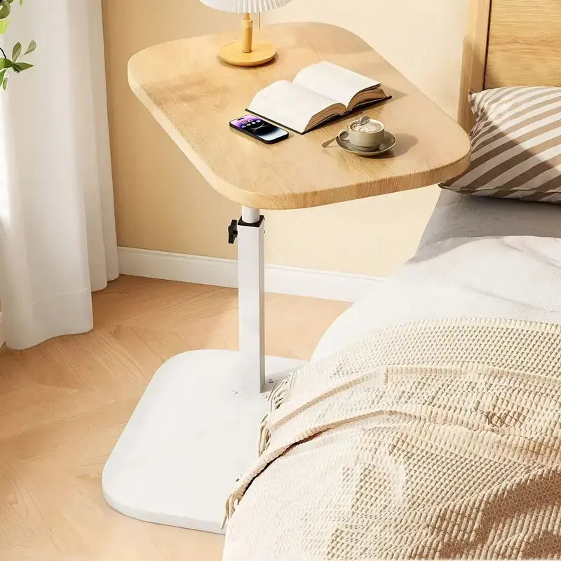 C-Shaped Adjustable Wooden Side Coffee Side Table Qatar