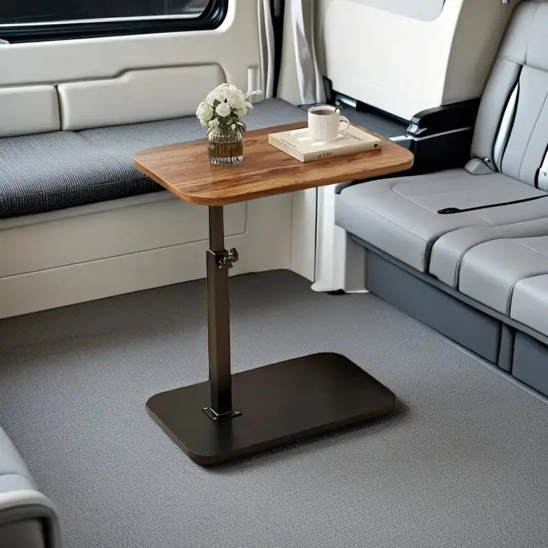 C-Shaped Adjustable Wooden Side Coffee Side Table Qatar