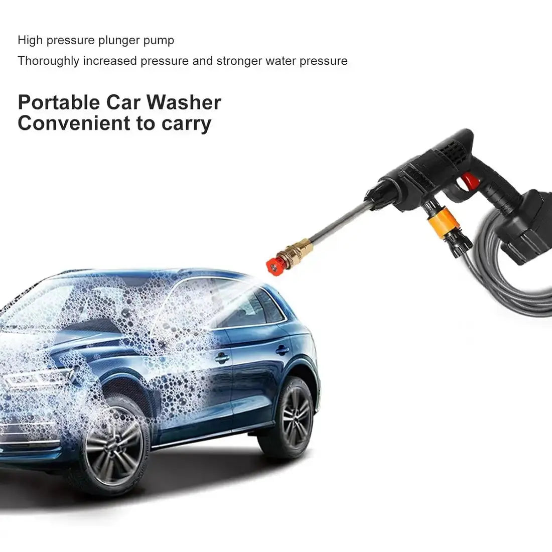 Car washing demo view - High Pressure Car Washing Cordless Rechargeable Electric Water Gun