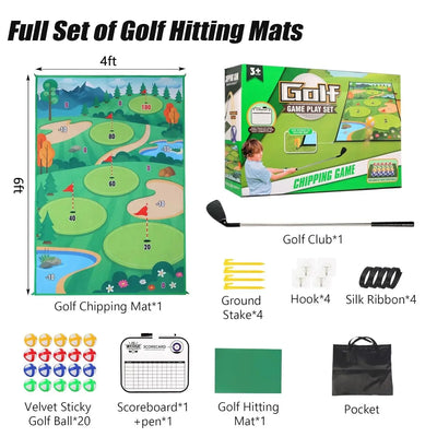 Chipping Dart Golf Practice Mat Game – Indoor & Outdoor Training Set United 